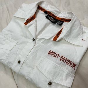 Harley-Davidson short-sleeve button down shirt